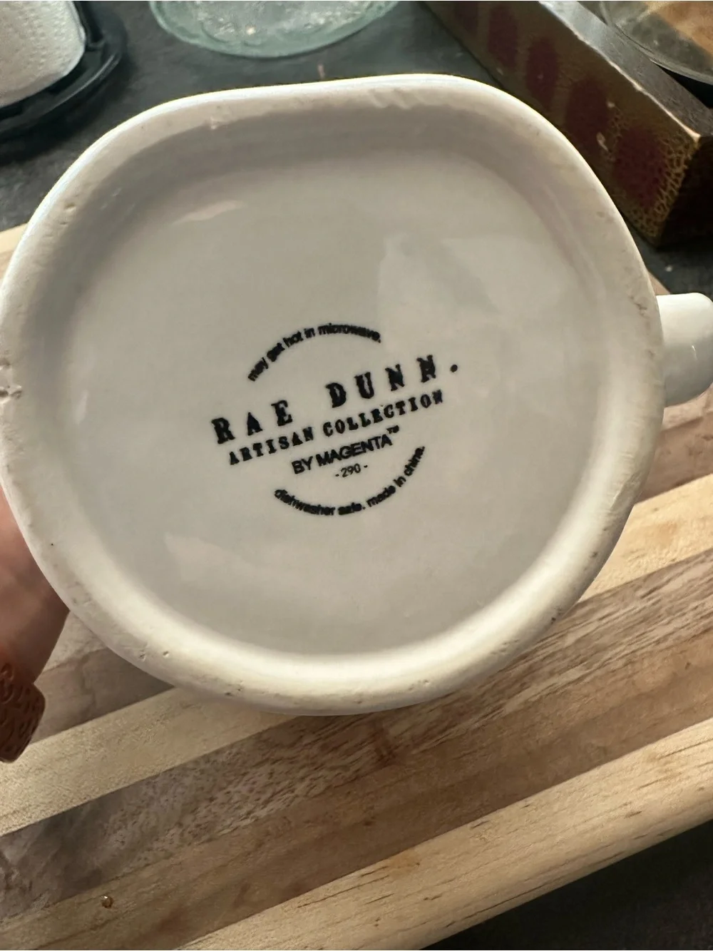 Rae Dunn White Ceramic Mug with Black 'Be Kind To Your Mind' Text